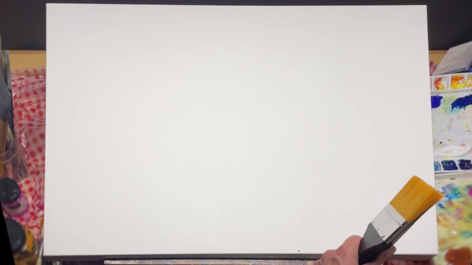 Step 7 — Initial Painting Techniques (video frame from the lesson)