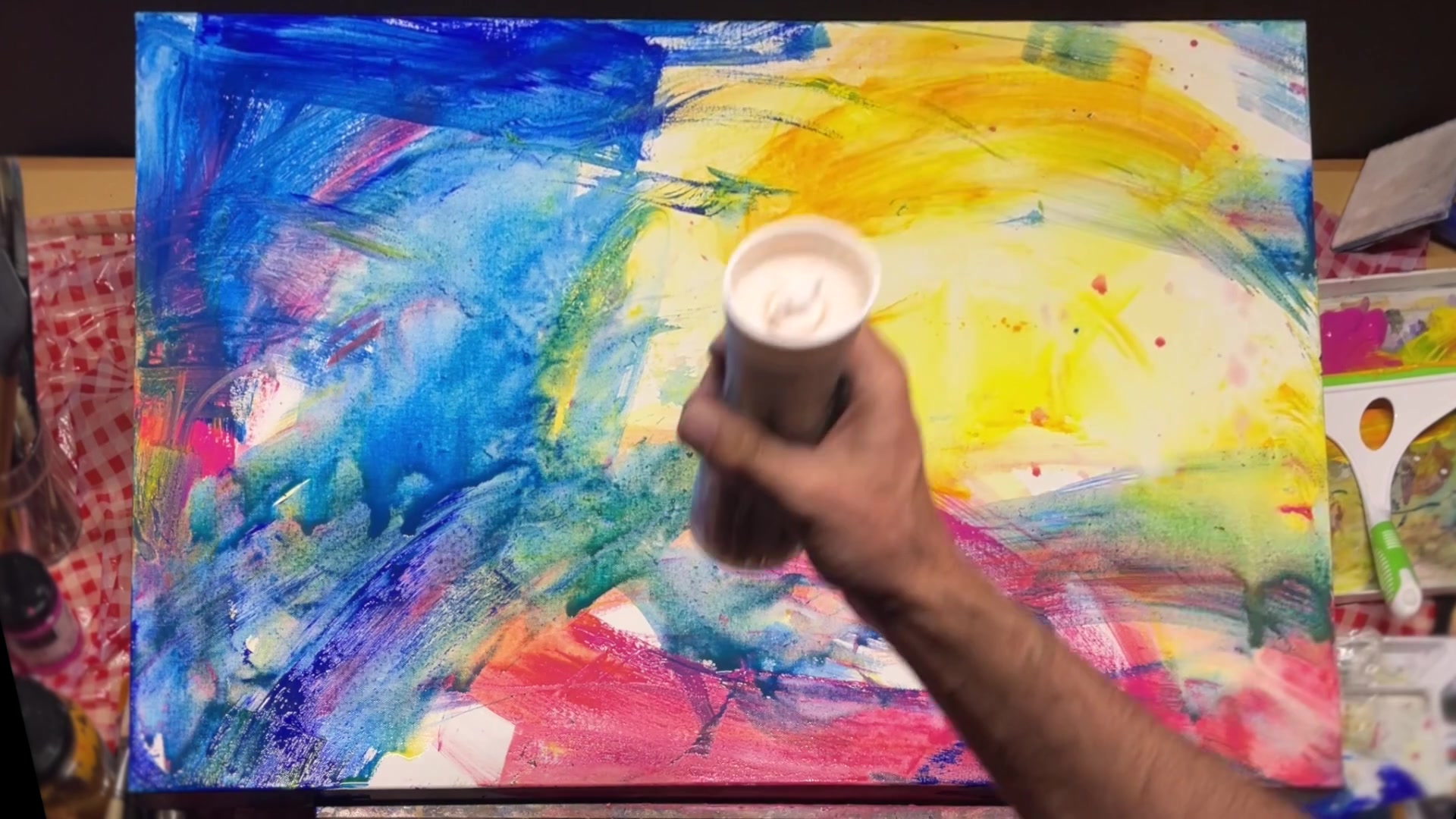 Step 9 — Using Salt and Alcohol Inks (video frame from the lesson)