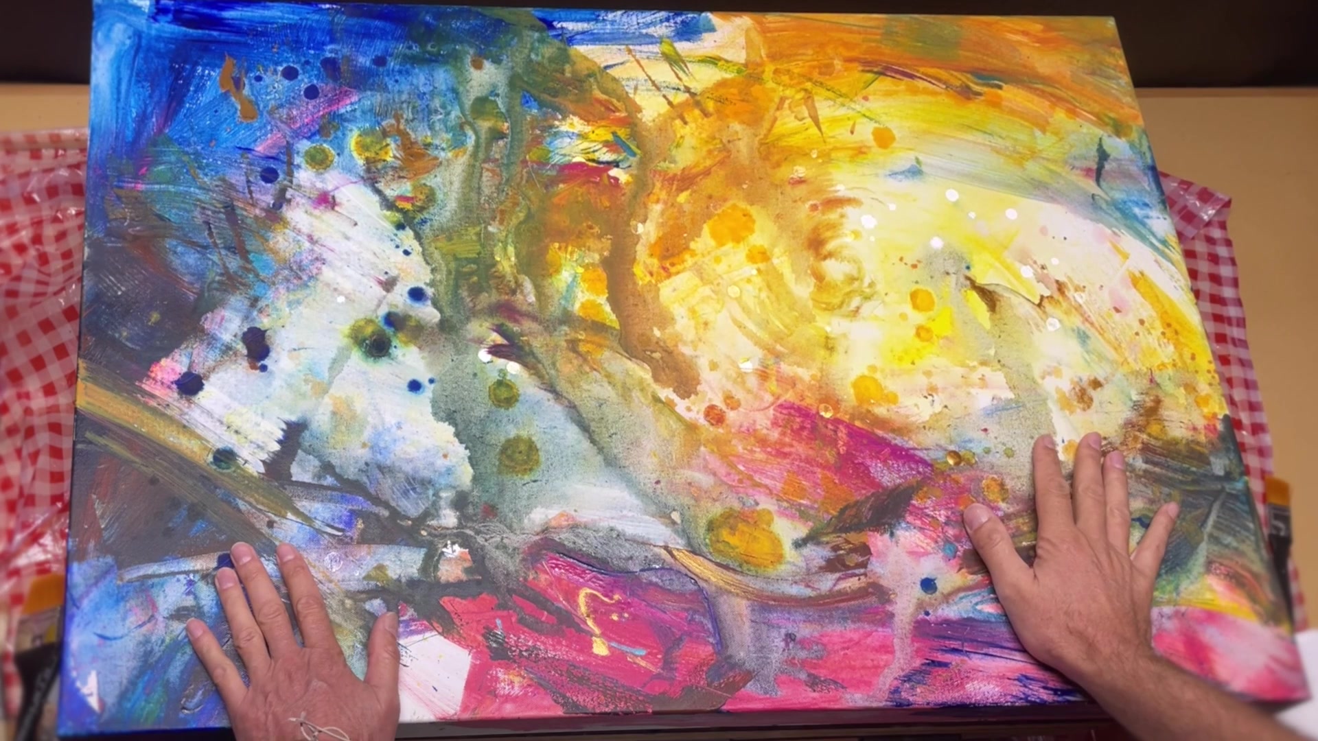 Step 12 — Varnishing and Drying (video frame from the lesson)