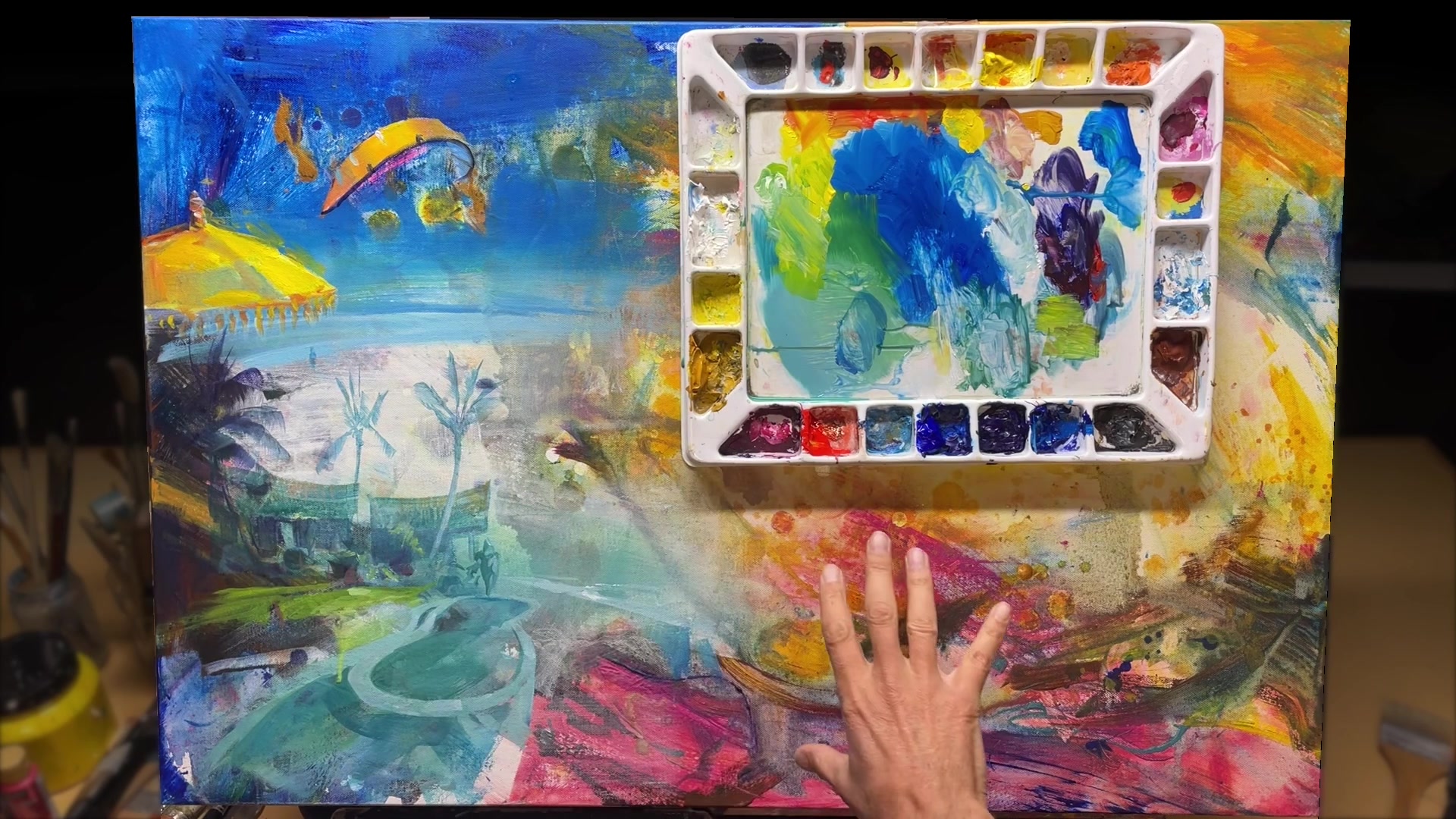 Step 18 — Incorporating Happy Accidents (video frame from the lesson)