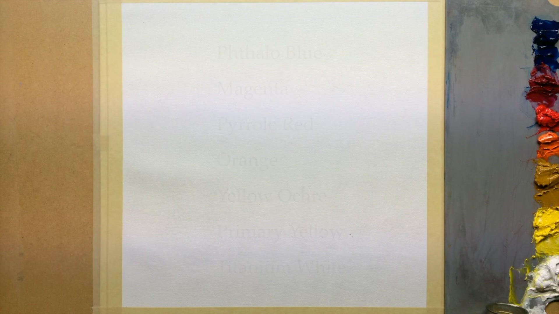 Step 1 — Materials and tools (video frame from the lesson)