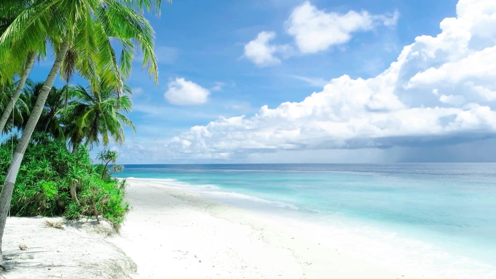 Step 1 — Tropical skies and lighting (video frame from the lesson)