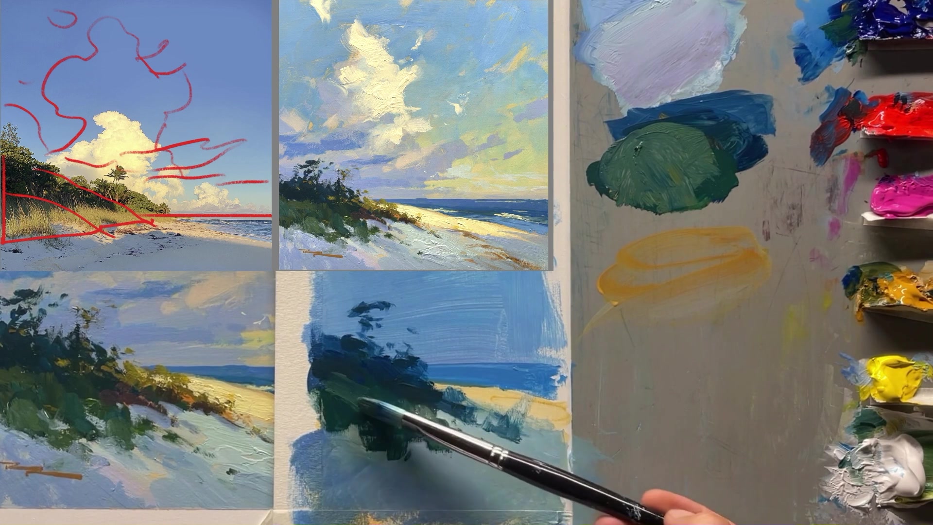Step 13 — Adding details and texture (video frame from the lesson)