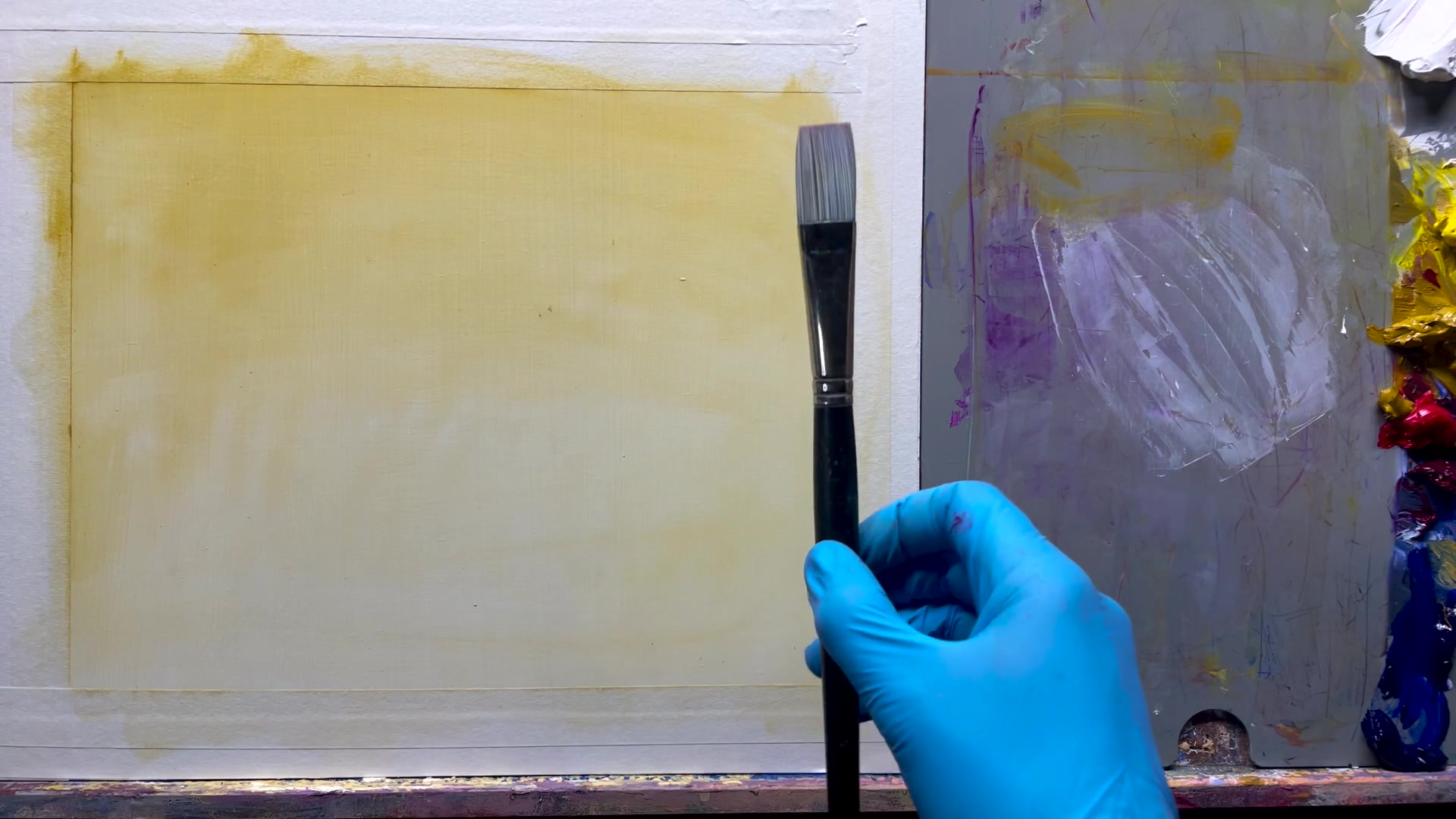 Step 3 — Sketching the Composition (video frame from the lesson)