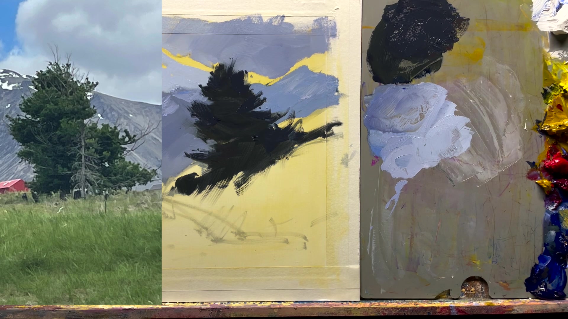 Step 14 — Foreground and Grass Textures (video frame from the lesson)
