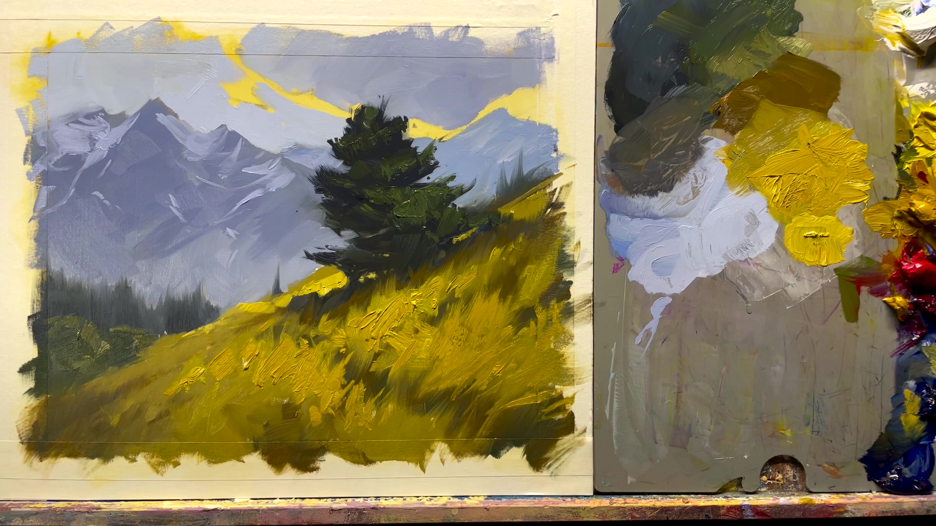 Step 18 — Finalizing the Sky and Background (video frame from the lesson)
