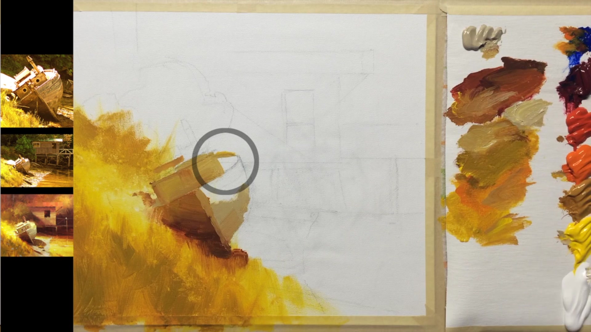 Step 8 — Enhancing the glowing effect on the boat (video frame from the lesson)