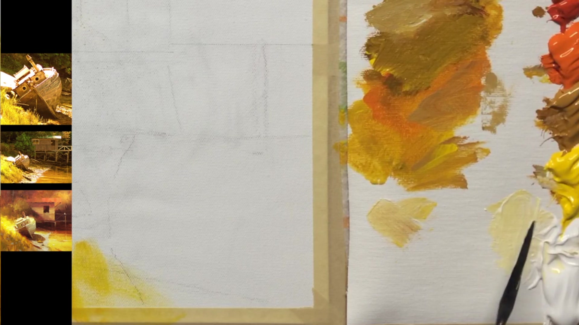 Step 9 — Detailing the boat's edges and textures (video frame from the lesson)