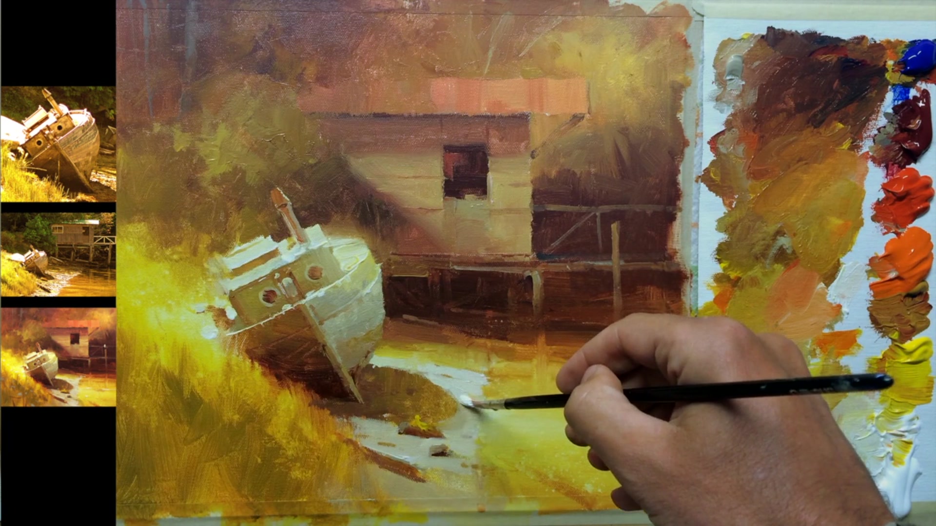 Step 16 — Final touches and signing (video frame from the lesson)