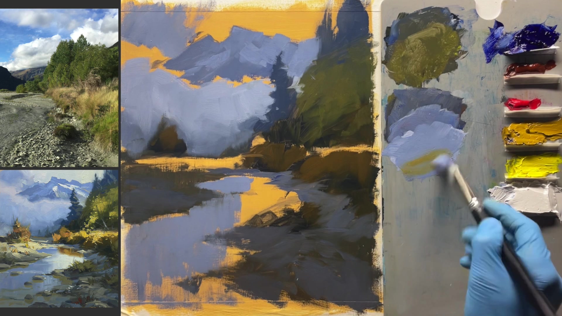 Step 12 — Foreground and Midground Details (video frame from the lesson)