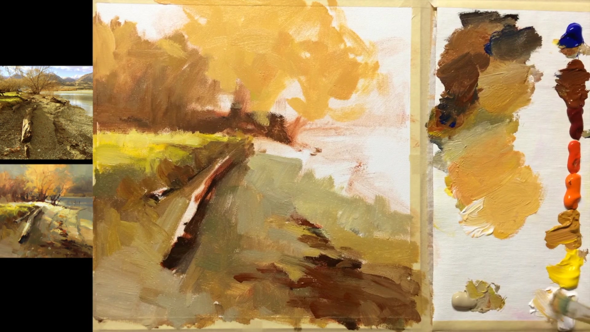 Step 10 — Background and Sky (video frame from the lesson)