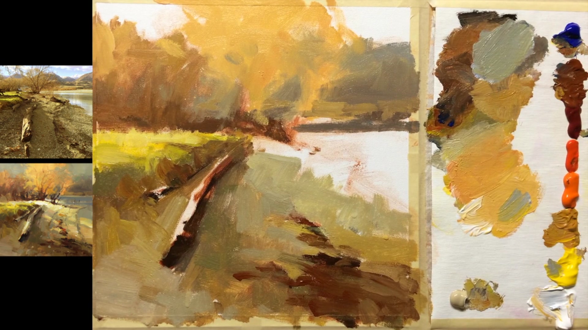 Step 11 — Water and Beach Details (video frame from the lesson)