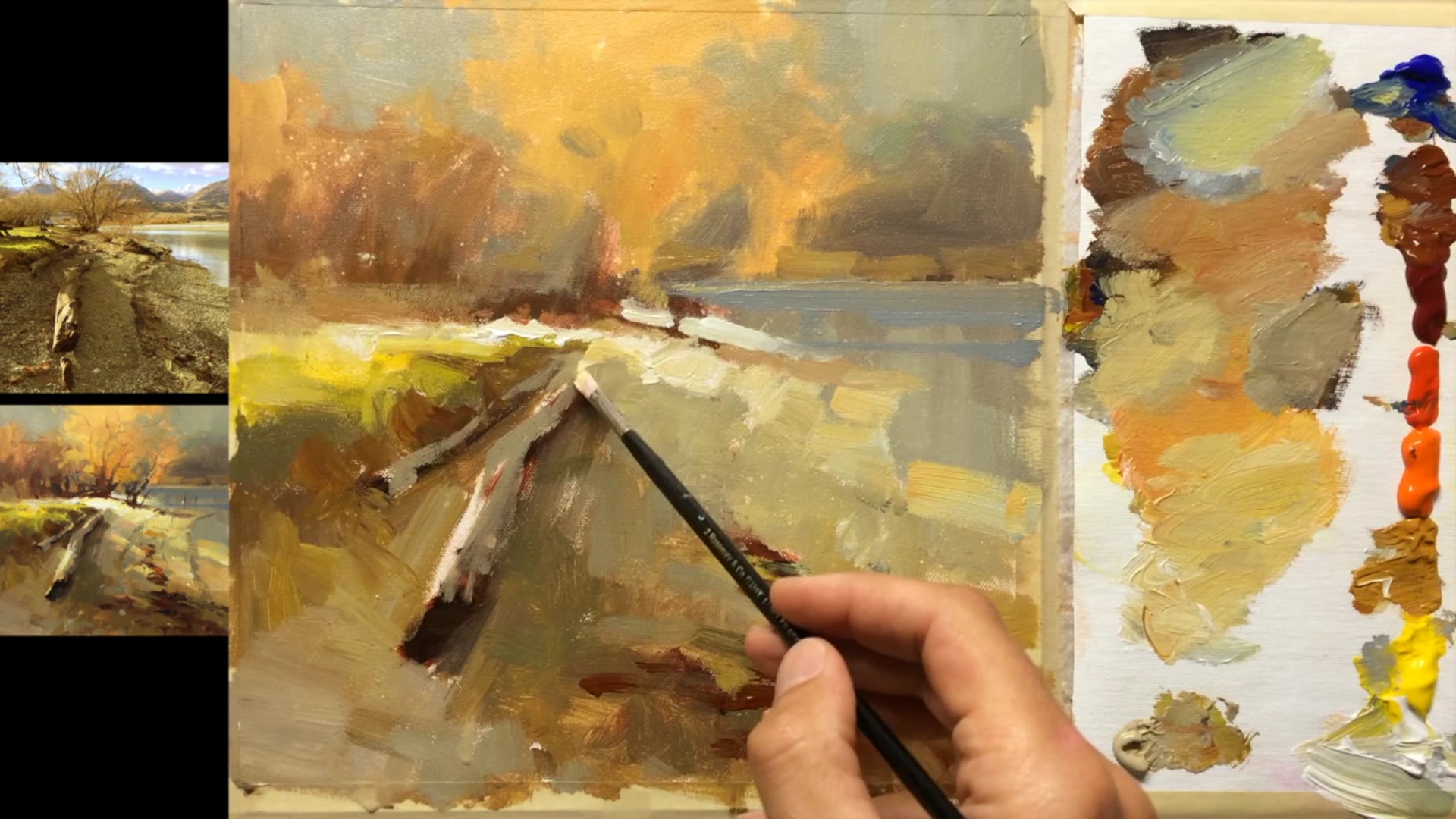 Step 14 — Highlight Techniques and Impasto (video frame from the lesson)