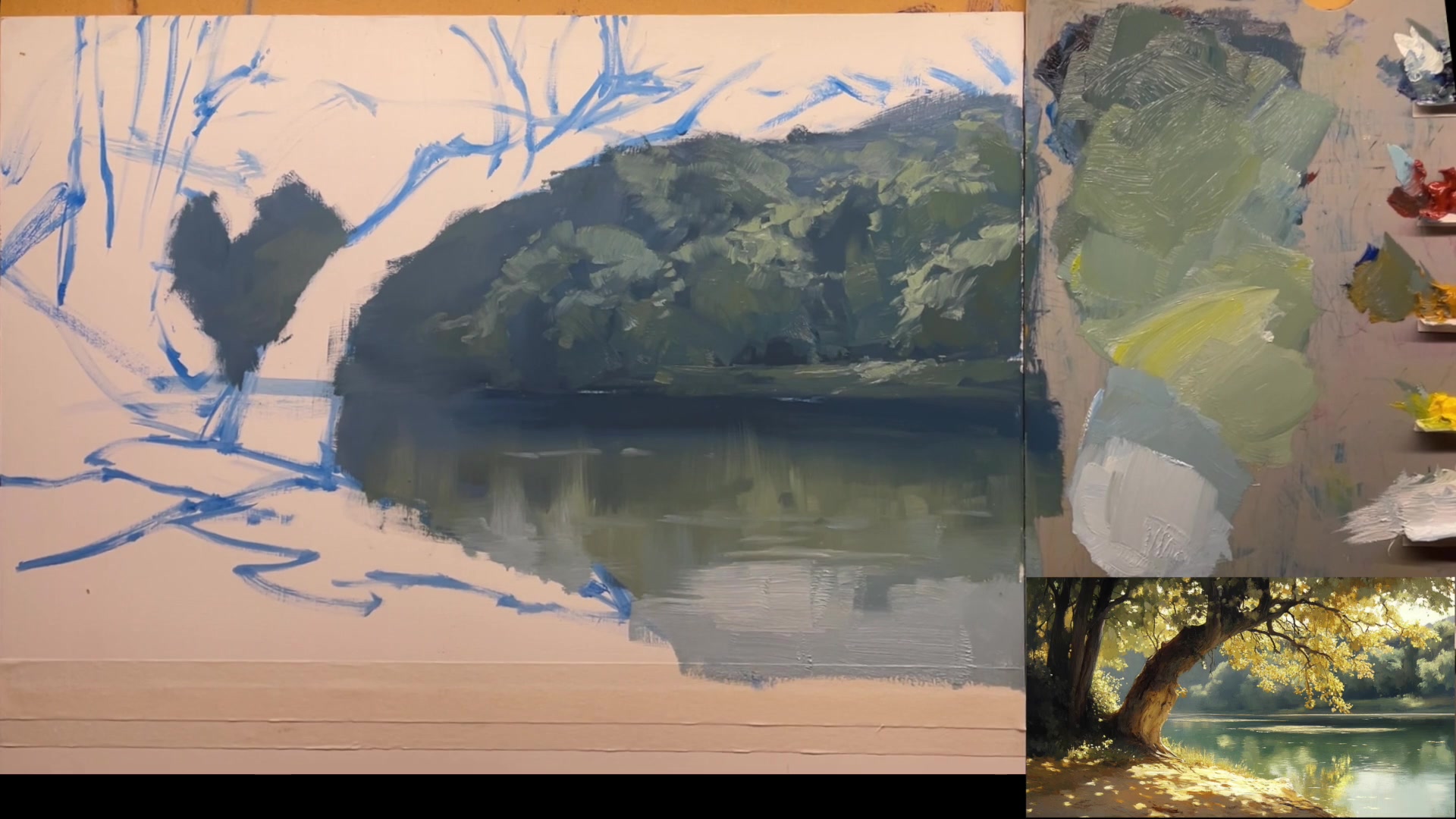Step 10 — Sky and Hill Transitions (video frame from the lesson)