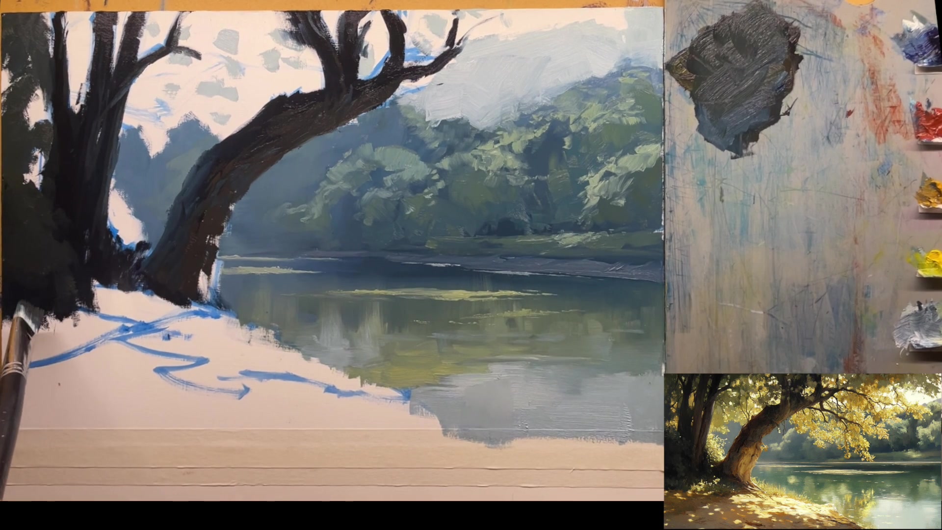 Step 13 — Foliage and Tree Details (video frame from the lesson)