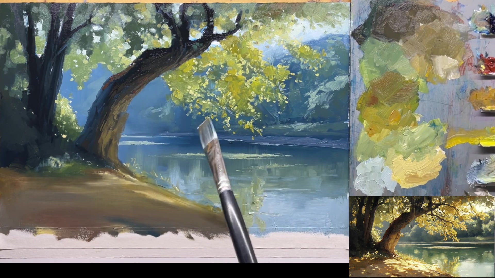 Step 18 — Ground Plane and Dappled Light (video frame from the lesson)