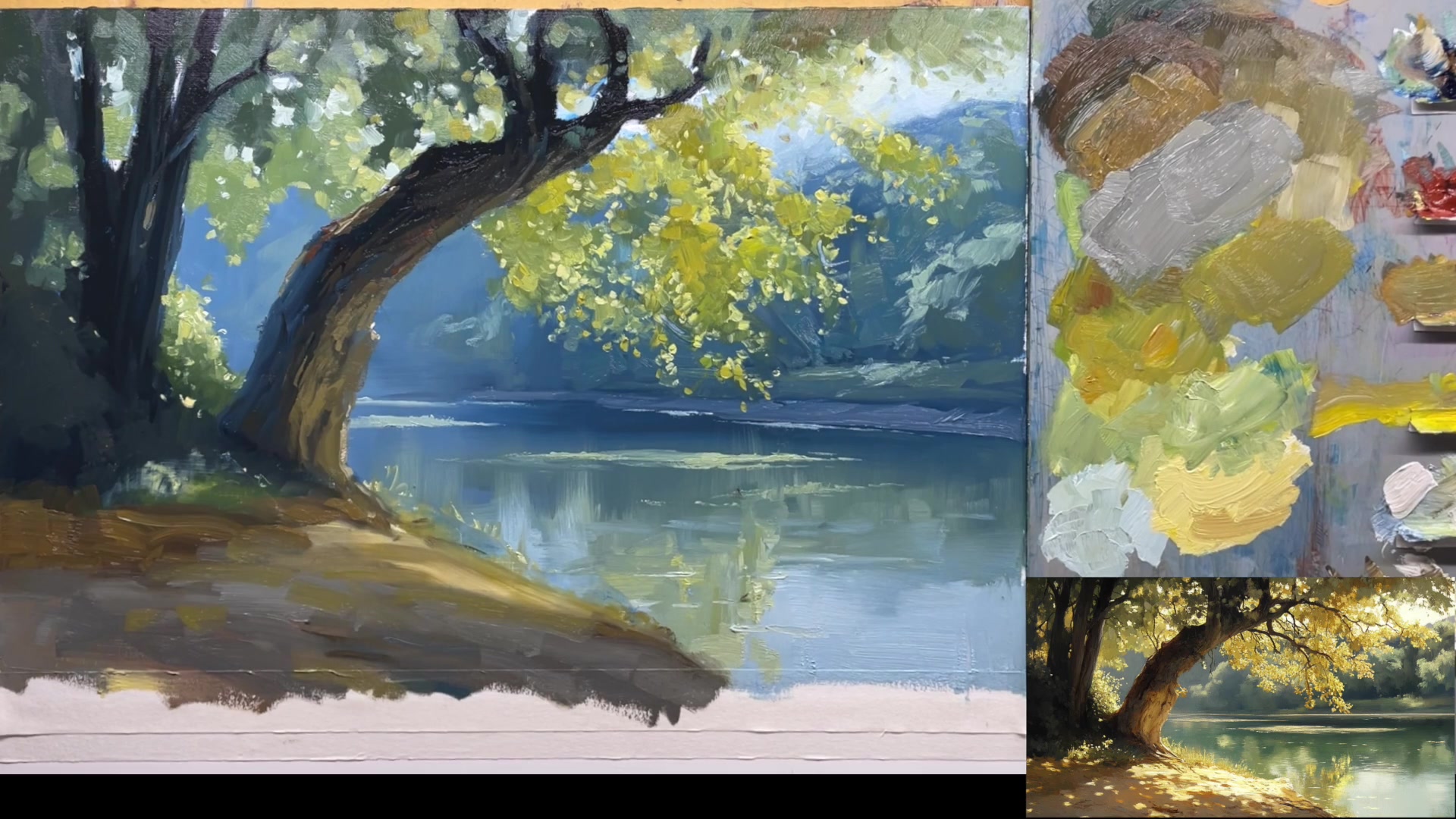 Step 19 — Grass and Foreground Details (video frame from the lesson)