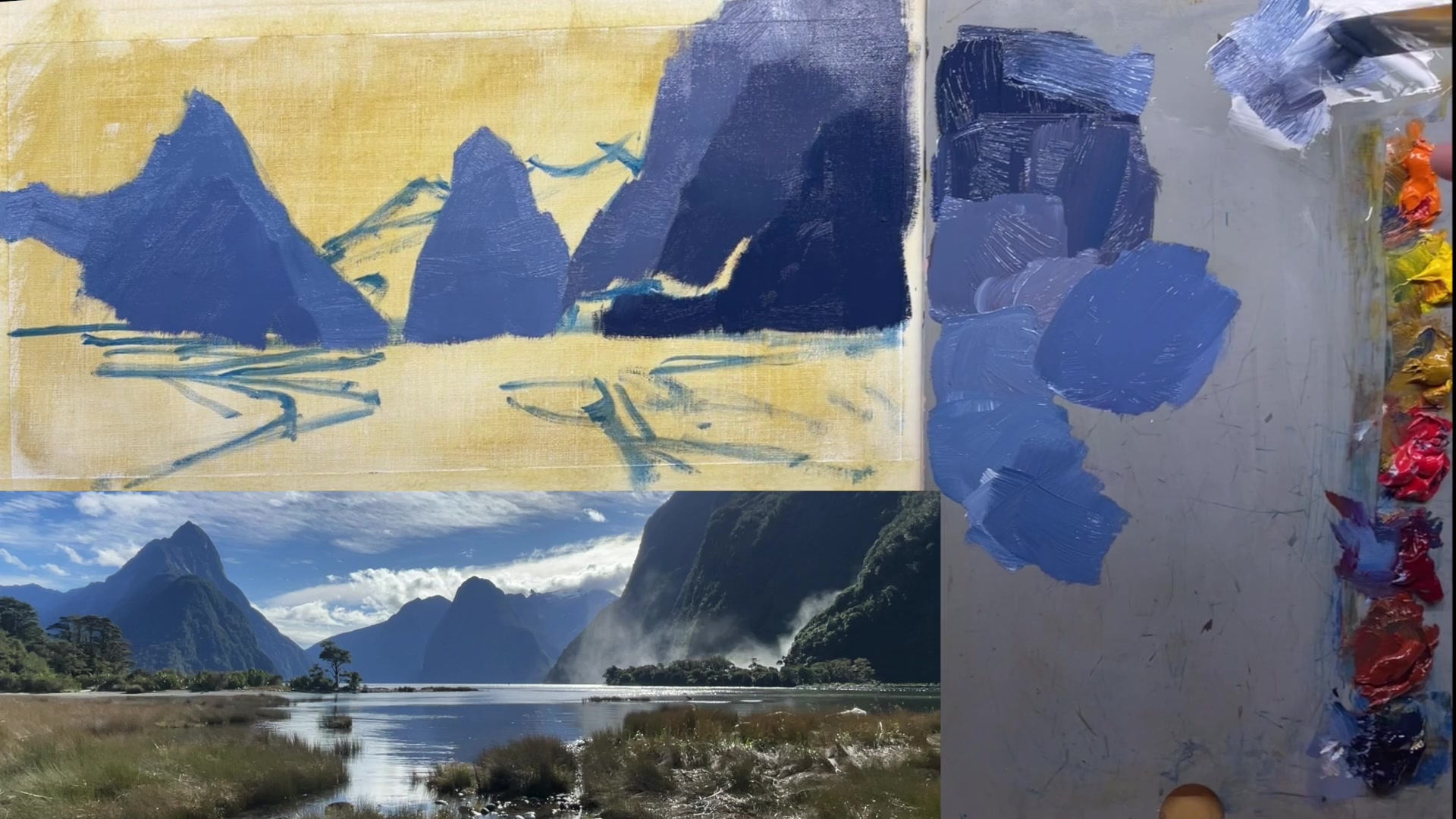 Step 7 — Adding Mist and Reflections (video frame from the lesson)
