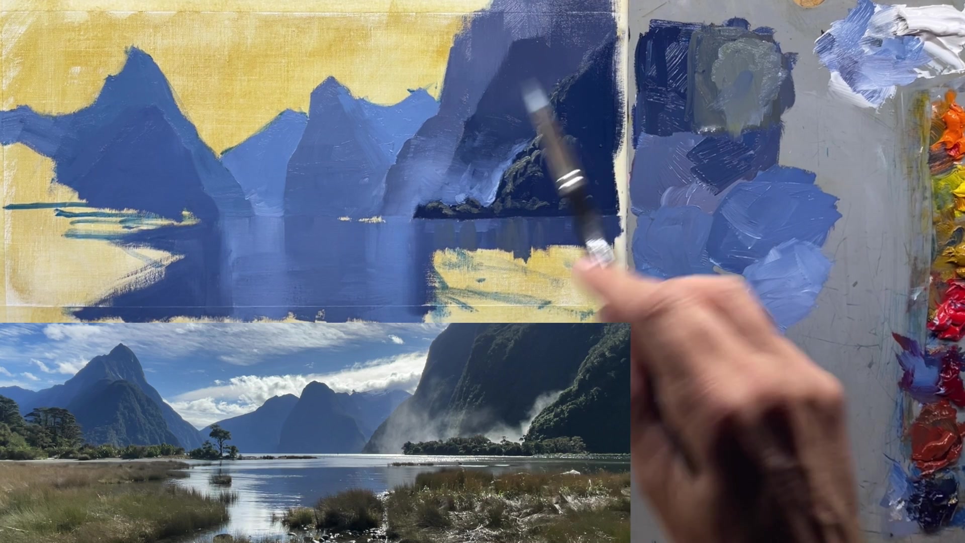 Step 10 — Detailing the Dark Areas (video frame from the lesson)