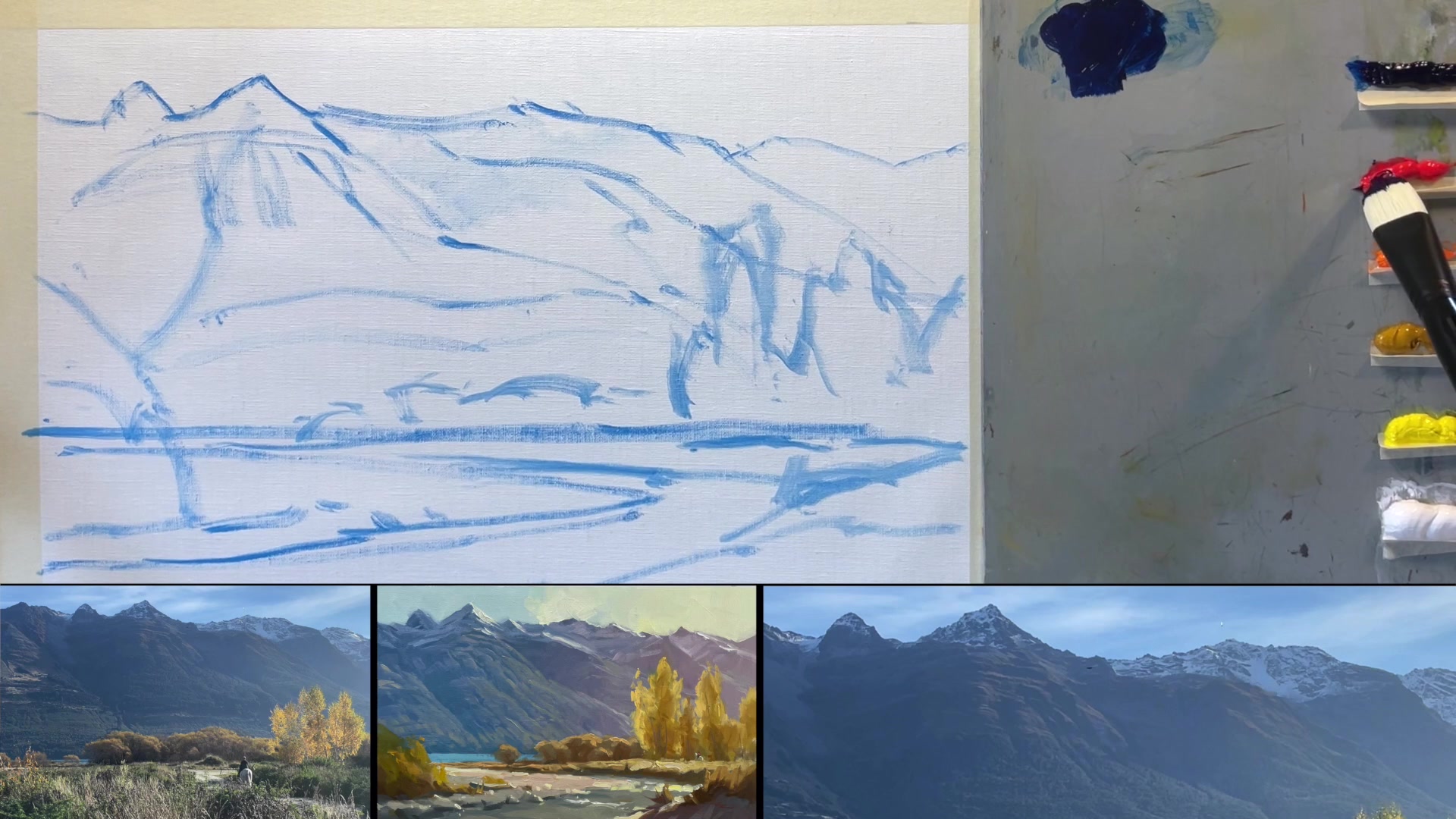 Step 7 — Scumbling Technique (video frame from the lesson)