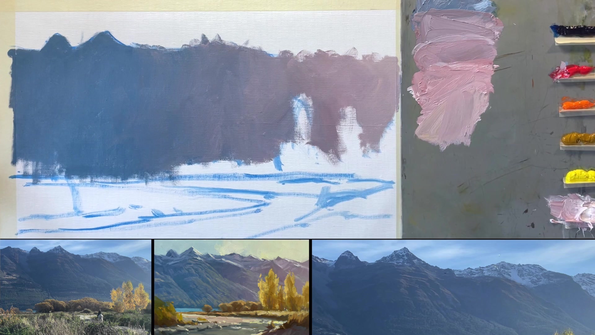 Step 10 — Snow in Shadow (video frame from the lesson)
