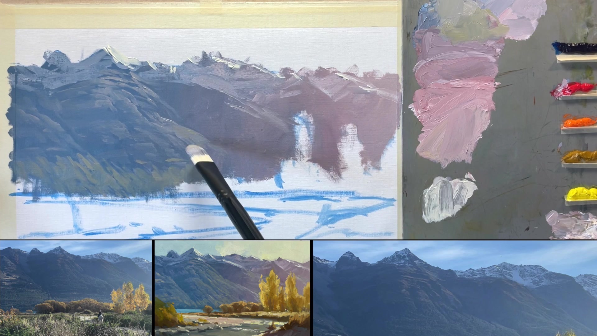 Step 16 — Color Transition and Light (video frame from the lesson)