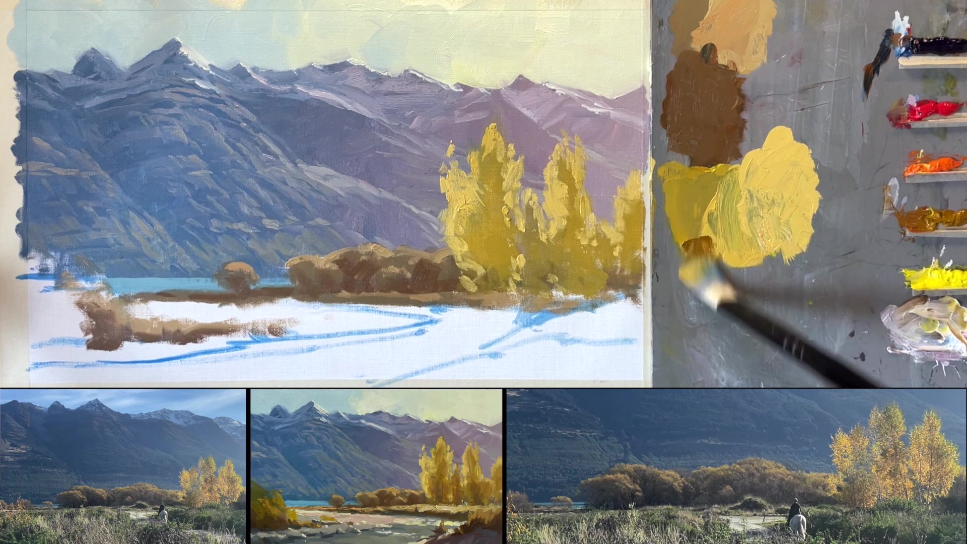 Step 24 — Tree Details and Trunks (video frame from the lesson)