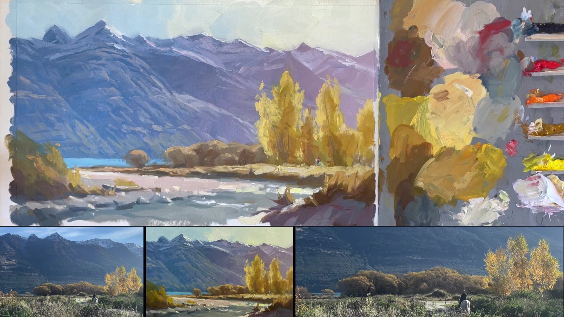 Step 34 — Final Adjustments and Clouds (video frame from the lesson)
