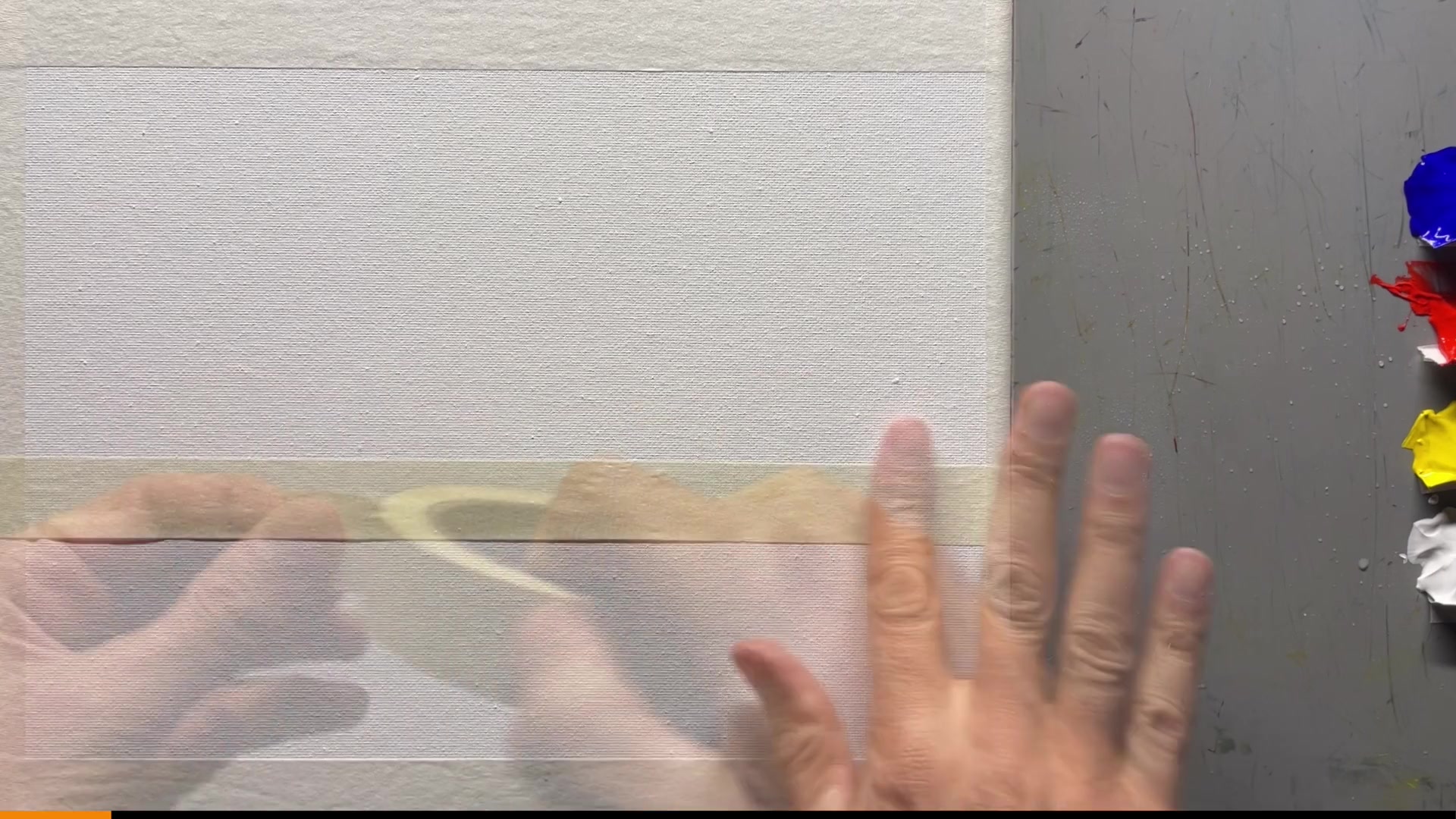 Step 4 — Drawing the hills (video frame from the lesson)
