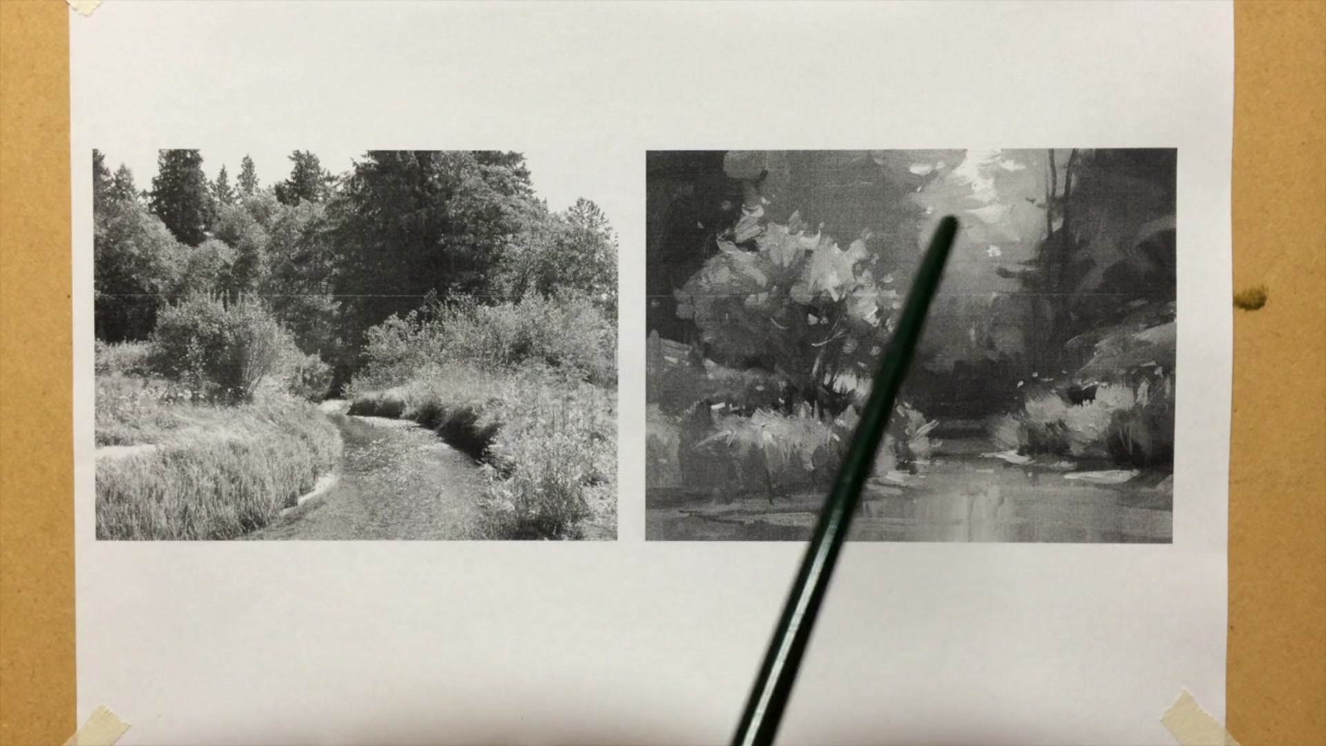 Step 2 — Simplifying the background (video frame from the lesson)