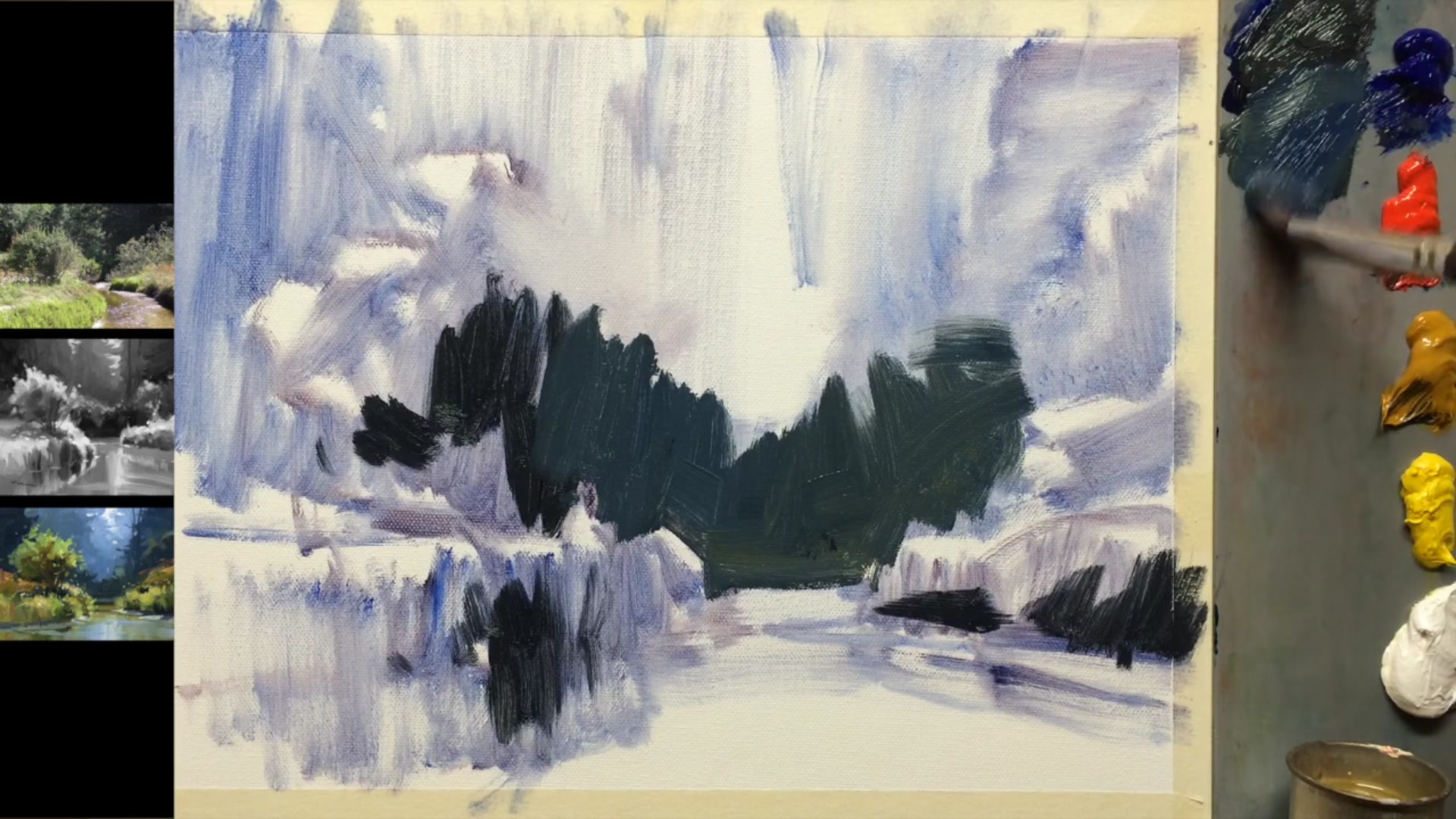 Step 7 — Background base color (video frame from the lesson)