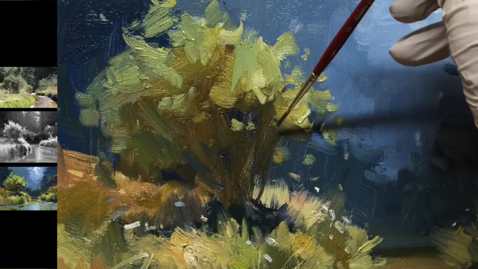 Step 21 — Key detail branches (video frame from the lesson)
