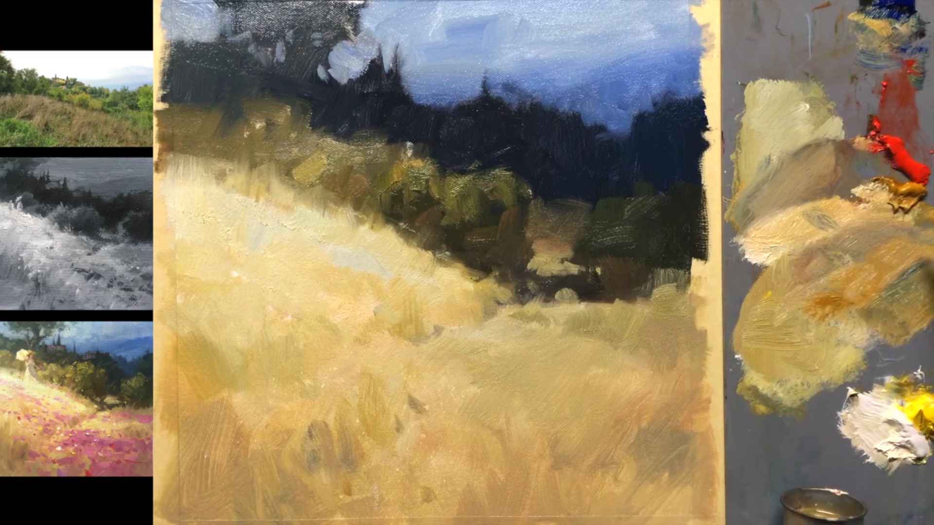 Step 11 — Refining Foreground and Background Shapes (video frame from the lesson)