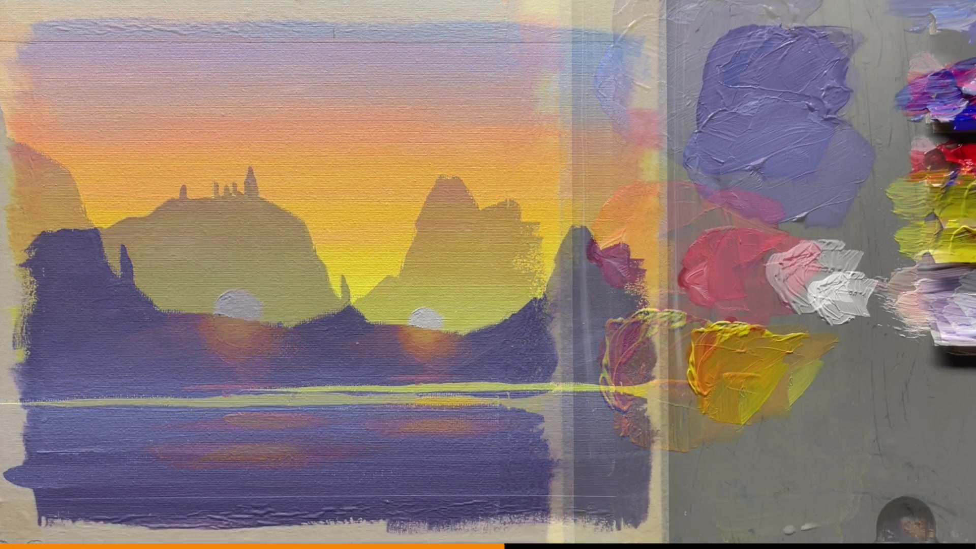 Step 13 — Adding details: Seagull (video frame from the lesson)