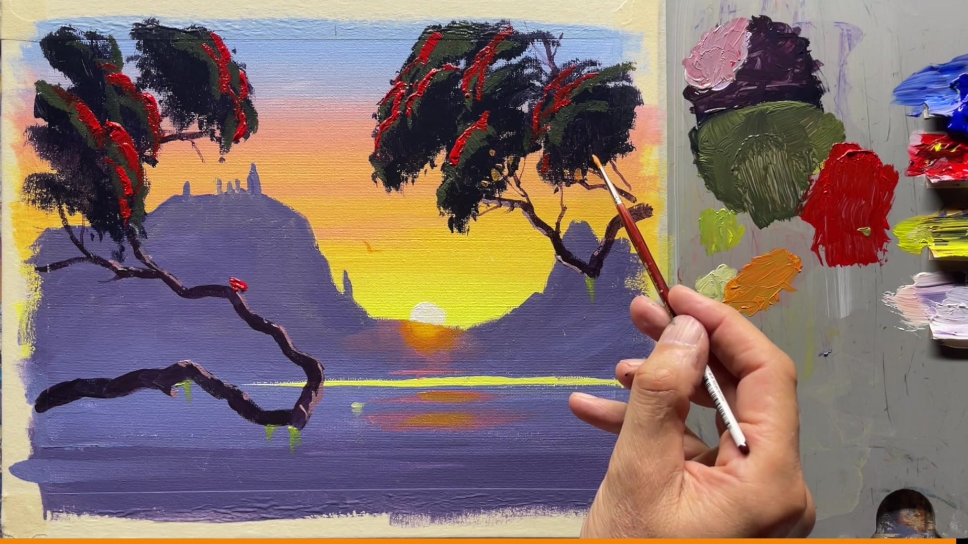 Step 20 — Finishing touches and signature (video frame from the lesson)