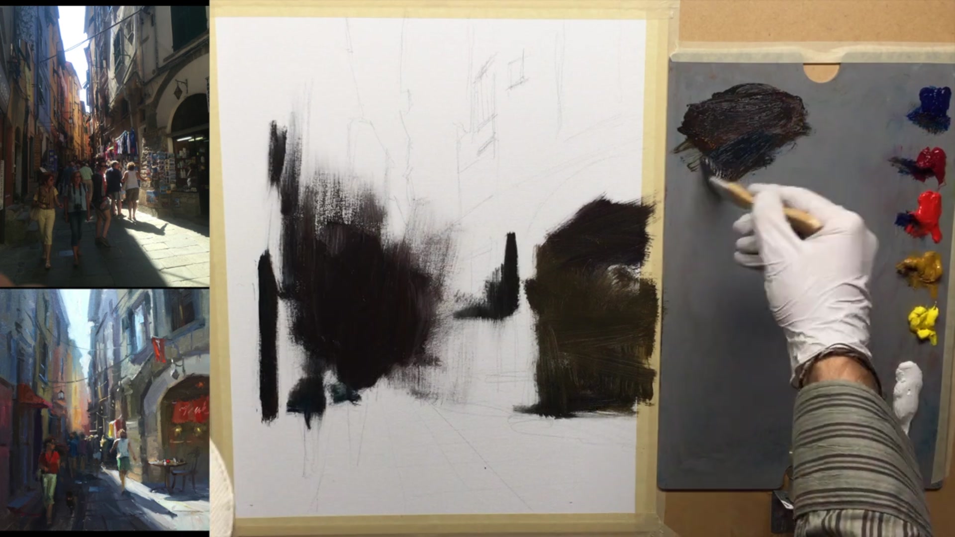 Step 6 — Maintaining Perspective in Painting (video frame from the lesson)