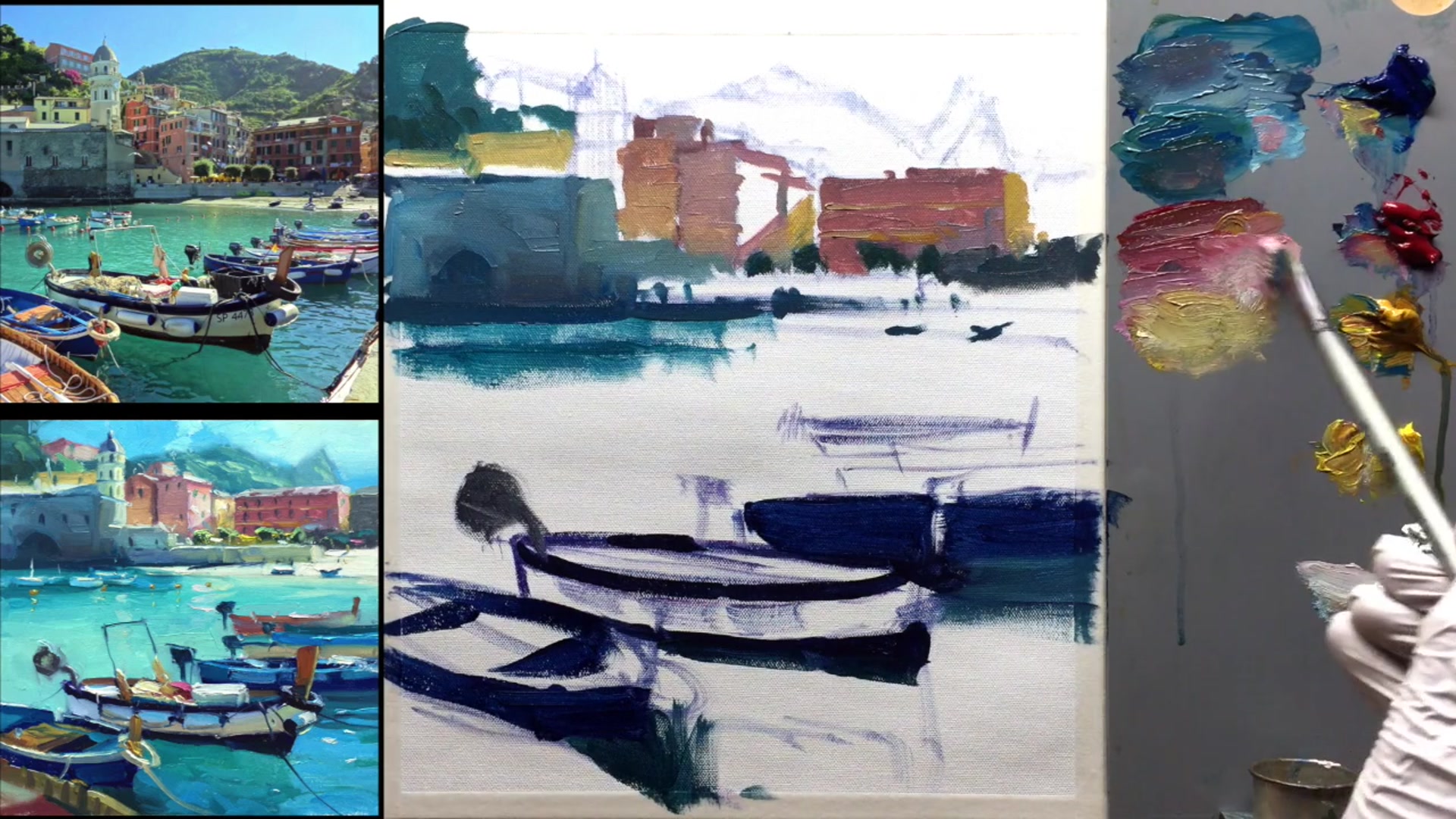 Step 8 — Background Hills (video frame from the lesson)