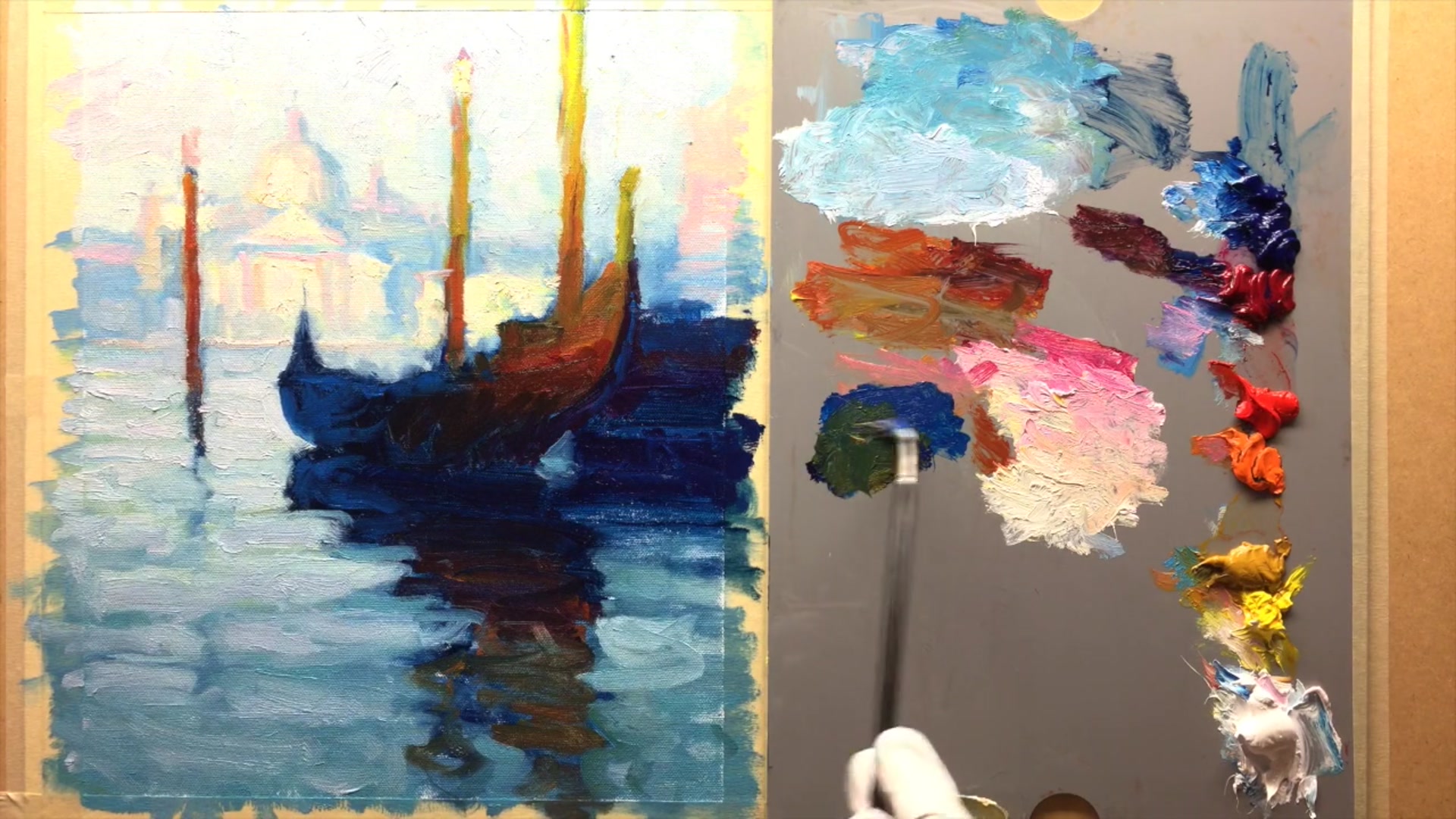 Step 13 — Using Long Bristle Brushes (video frame from the lesson)