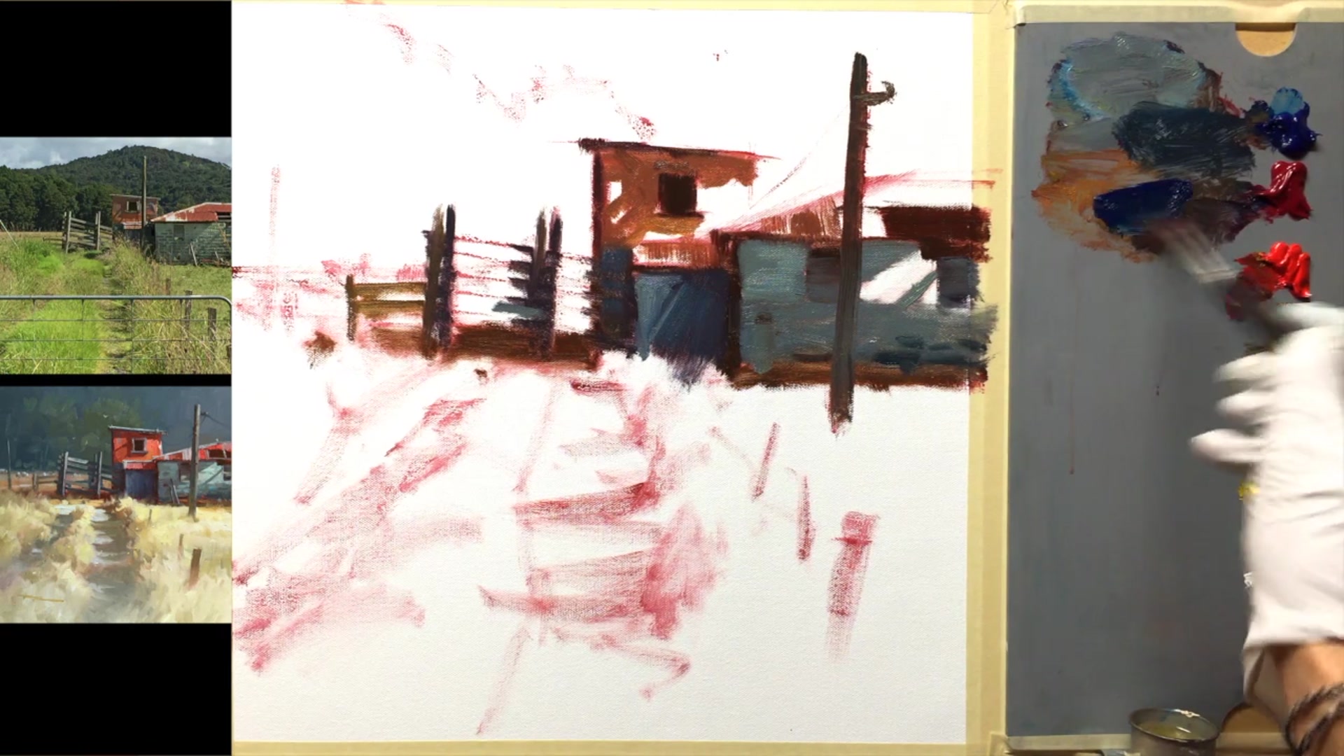 Step 6 — Foreground Light and Depth (video frame from the lesson)