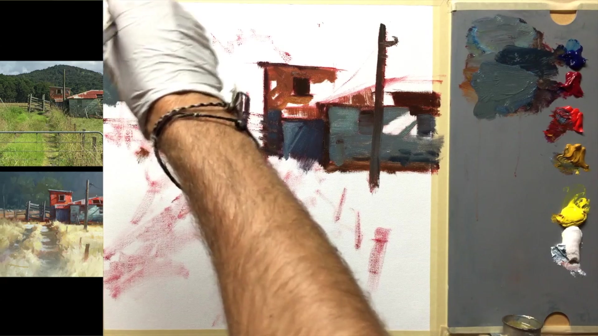 Step 7 — Background and Tree Modeling (video frame from the lesson)
