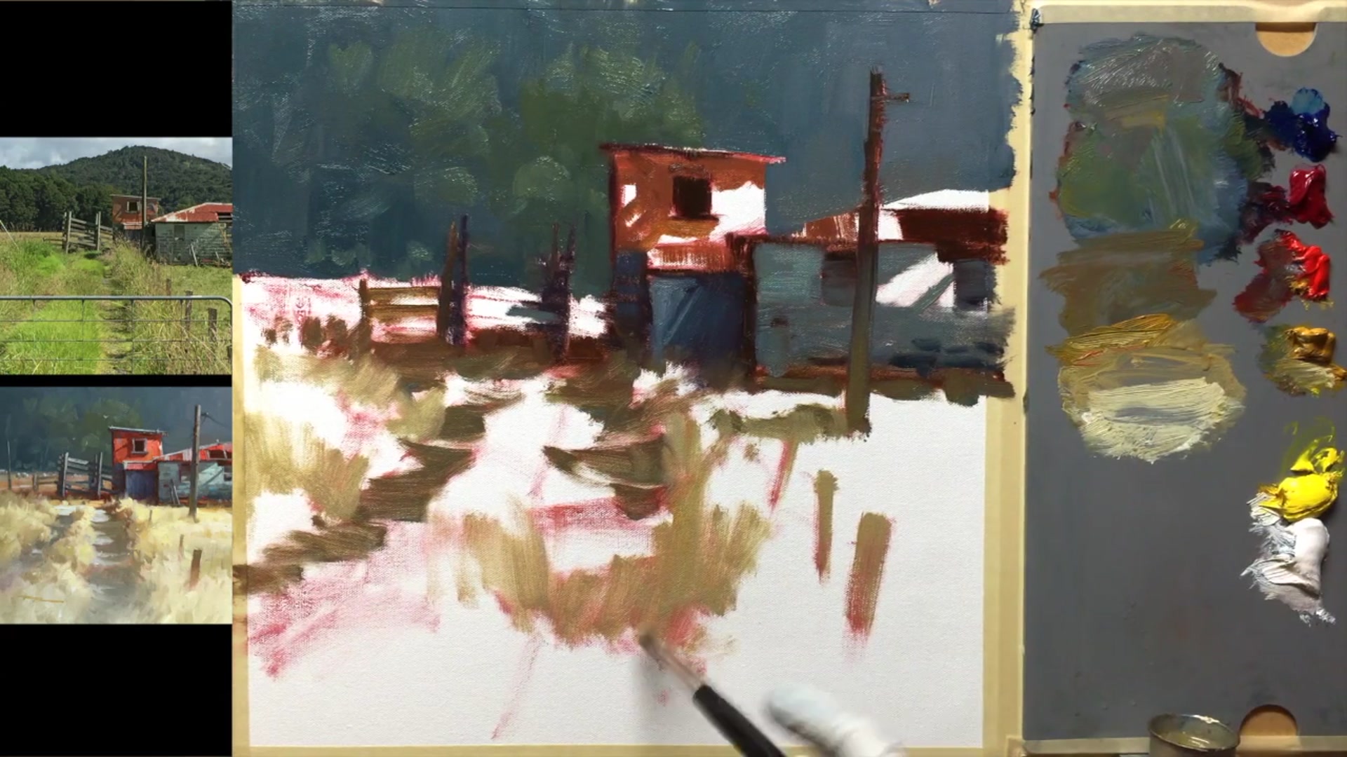 Step 10 — Foreground Light Effects (video frame from the lesson)