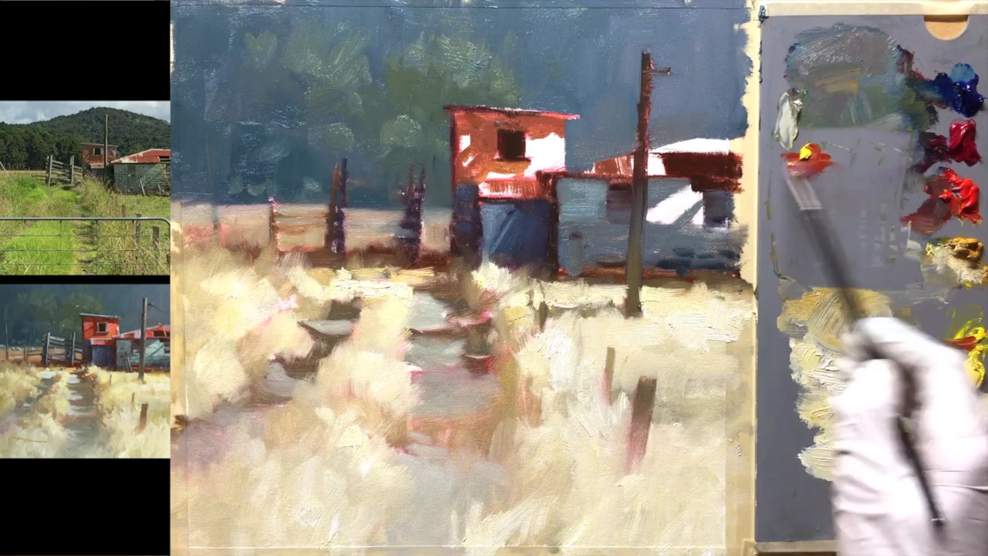 Step 13 — Building Lights and Details (video frame from the lesson)