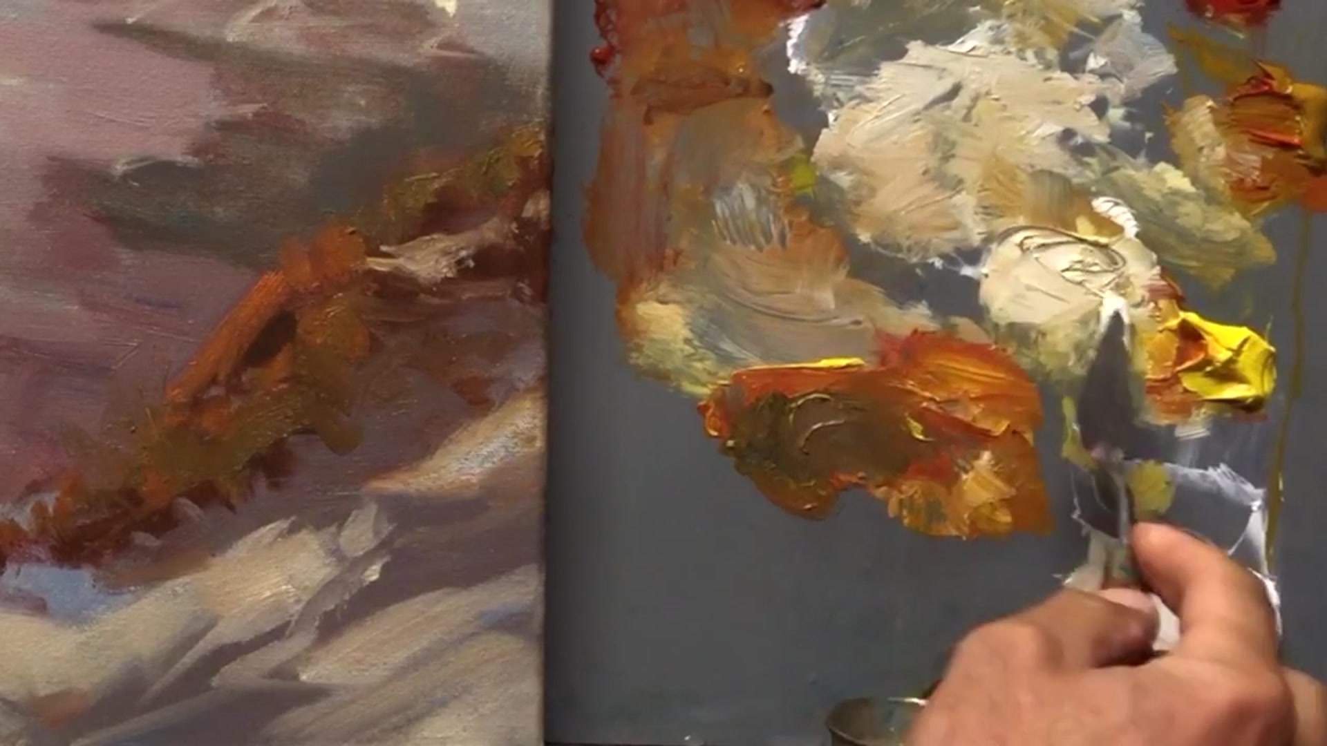 Step 30 — Foreground and background separation (video frame from the lesson)