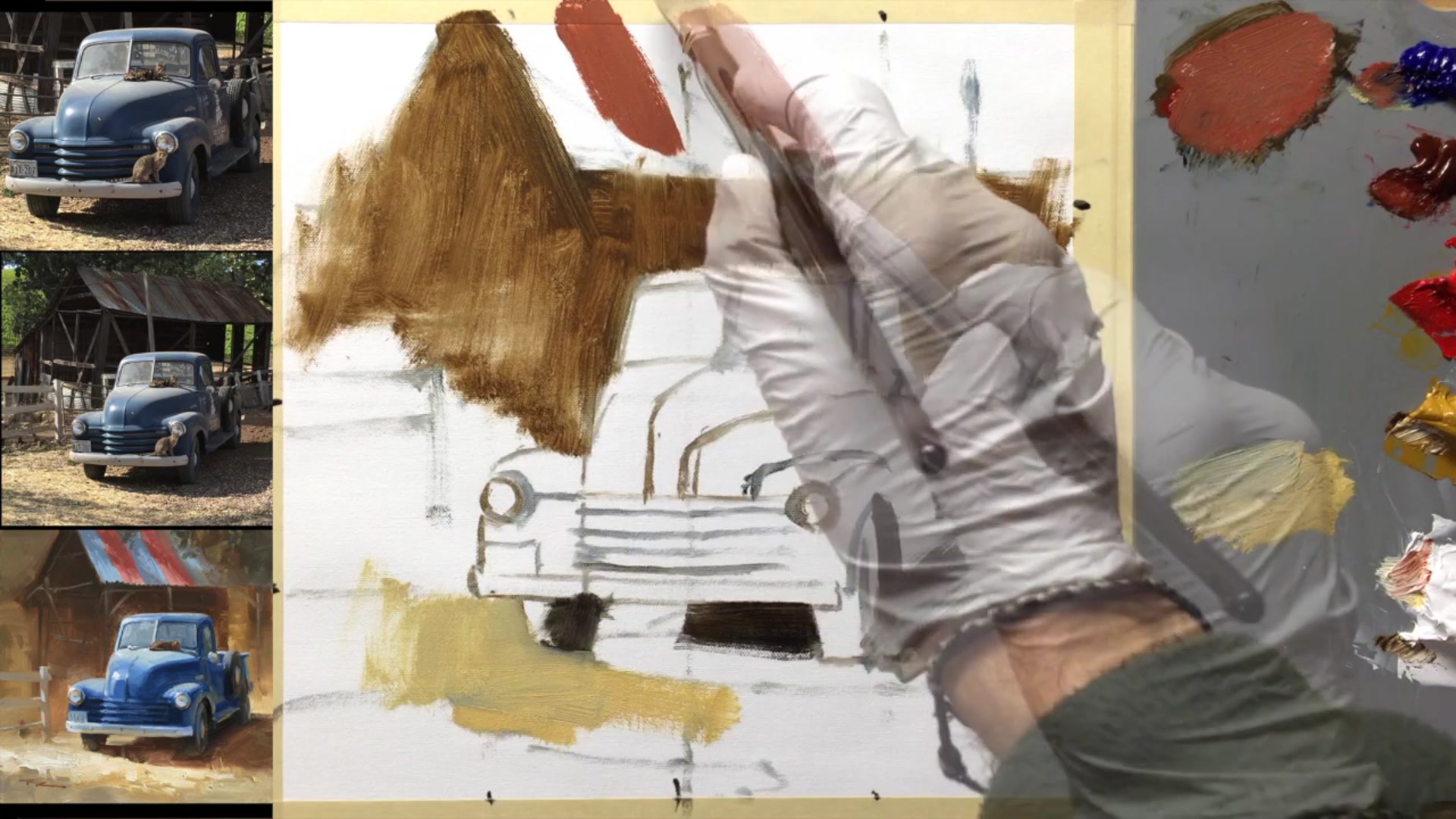 Step 7 — Adding Tree Overhang (video frame from the lesson)