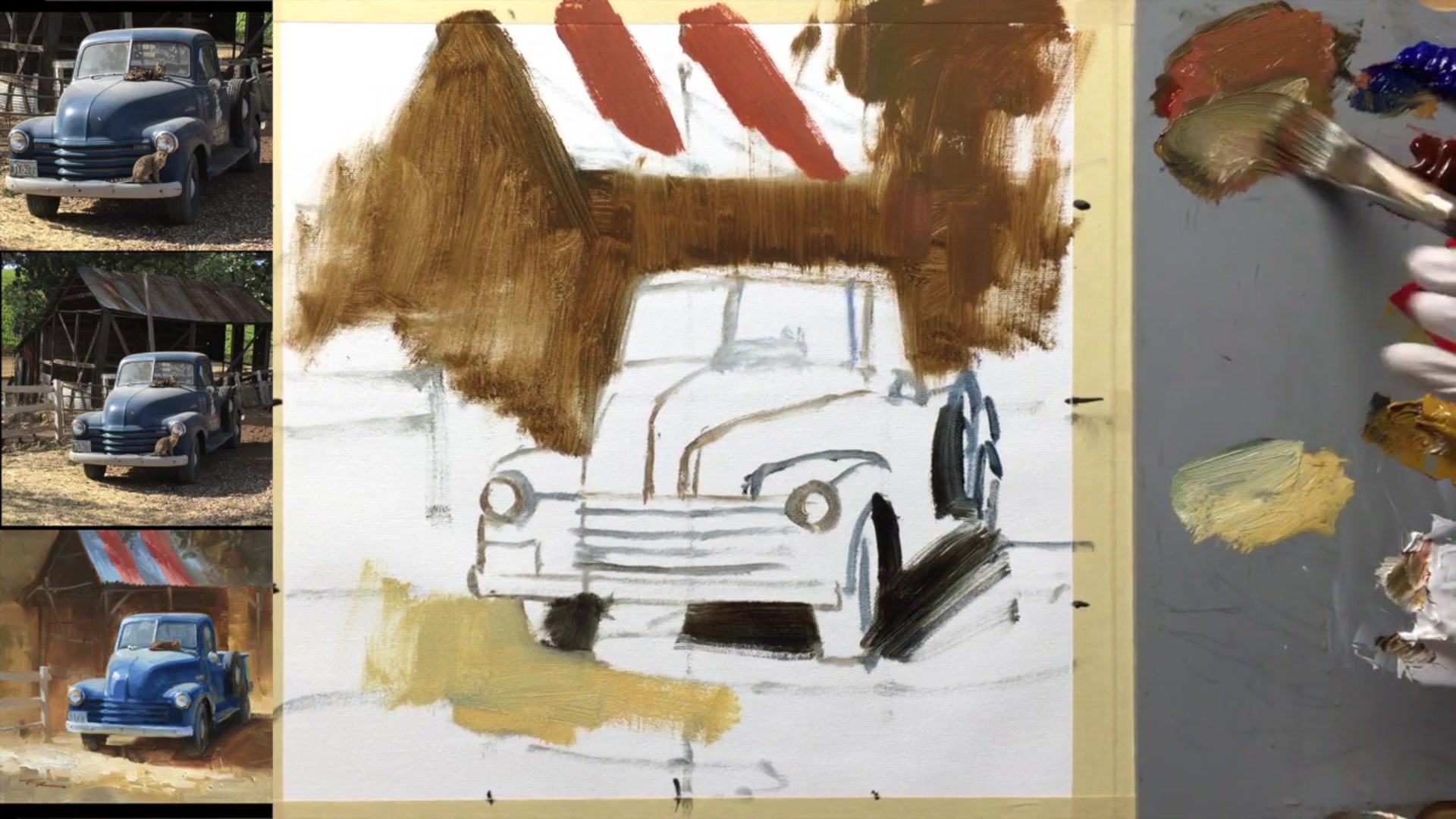 Step 8 — Simplifying the Background (video frame from the lesson)