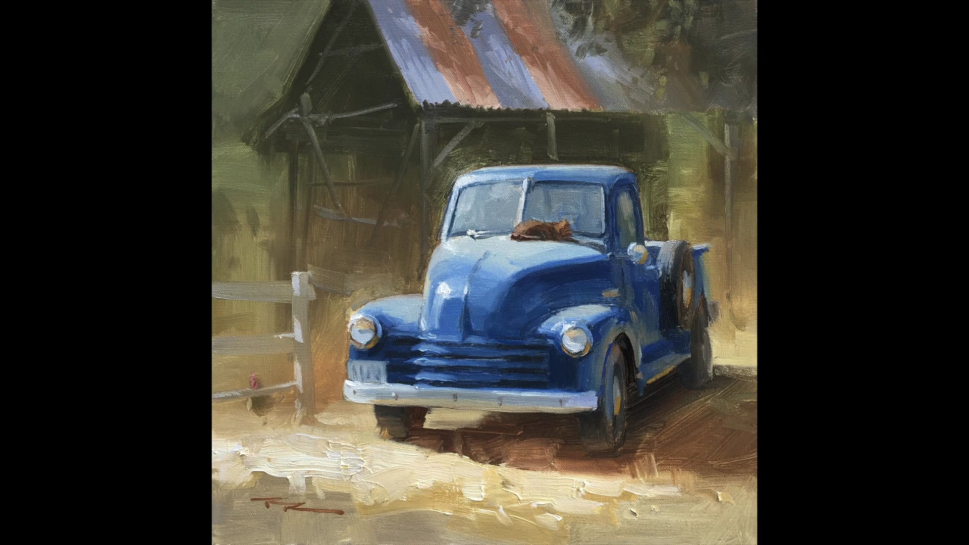 Step 9 — Color Harmony in Background (video frame from the lesson)