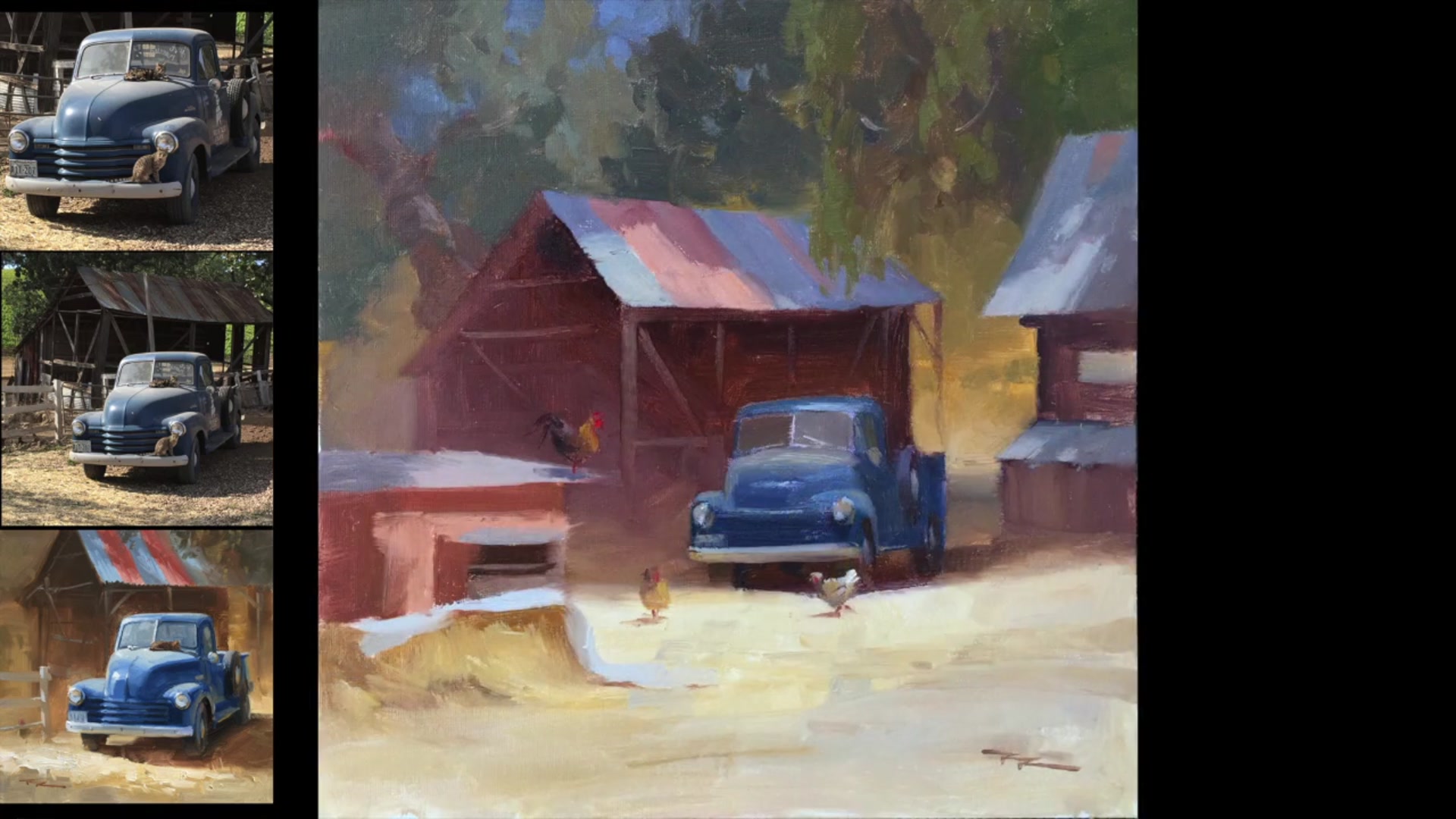 Step 22 — Softening Background Edges (video frame from the lesson)