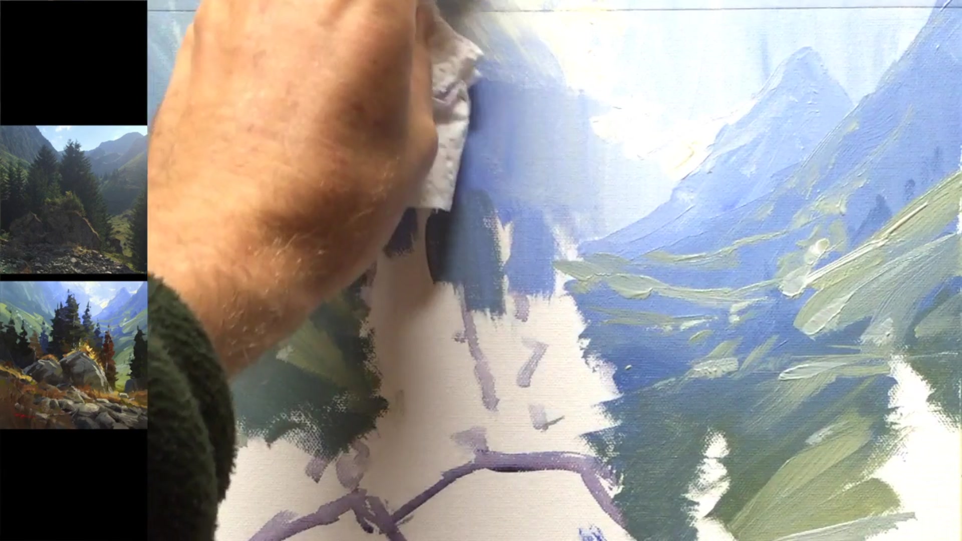 Step 8 — Finishing the Background (video frame from the lesson)