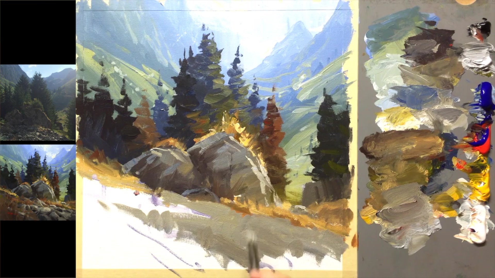 Step 16 — Using Black and Creating Shadows (video frame from the lesson)