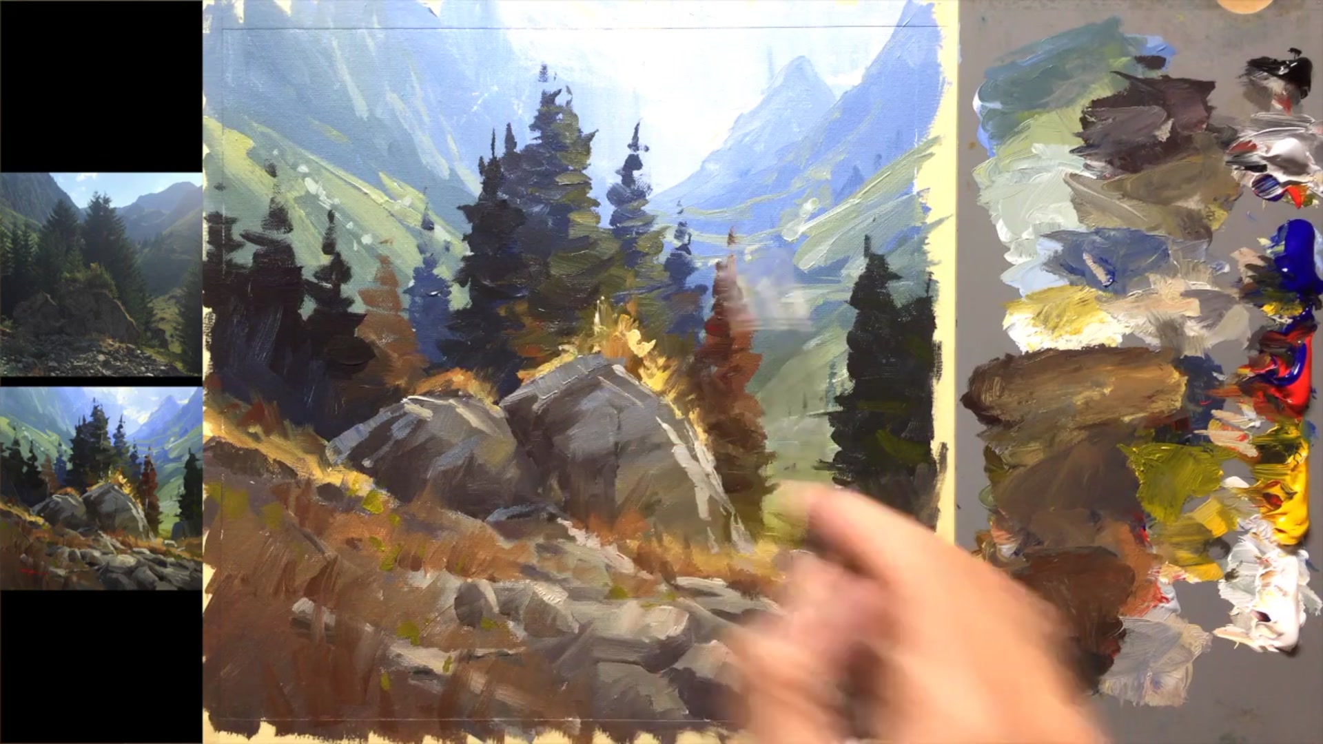 Step 18 — Adjusting Foreground Elements (video frame from the lesson)